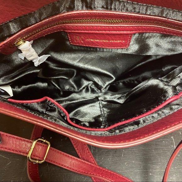 INC Willow Saddle Tassel Bag Wine - Picture 7 of 8